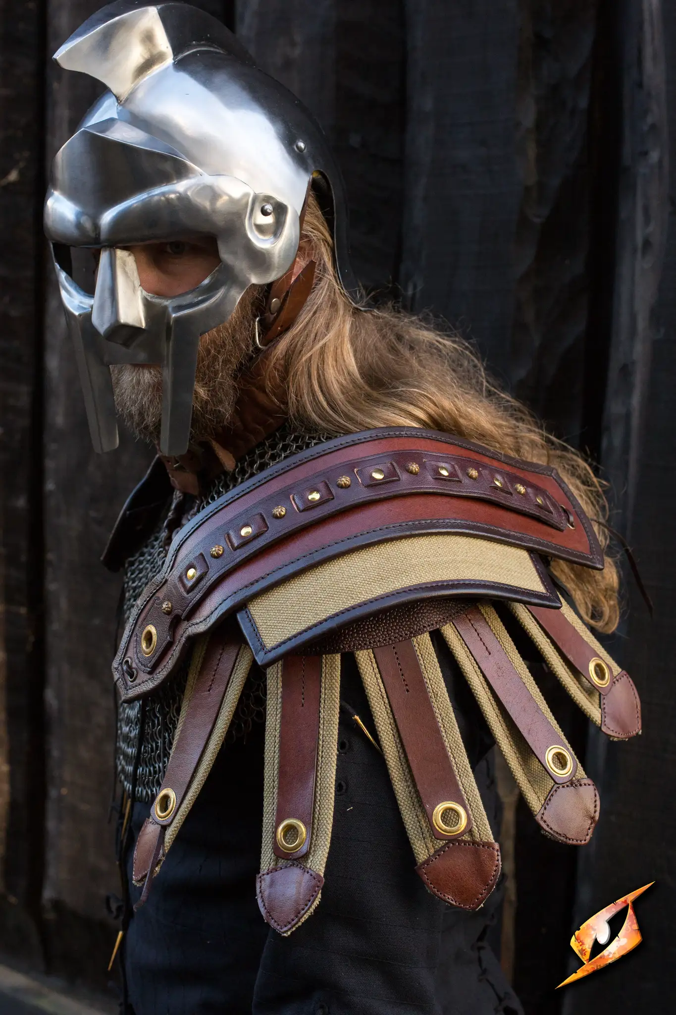 Roman Shoulder Armour - Brown - Image 6