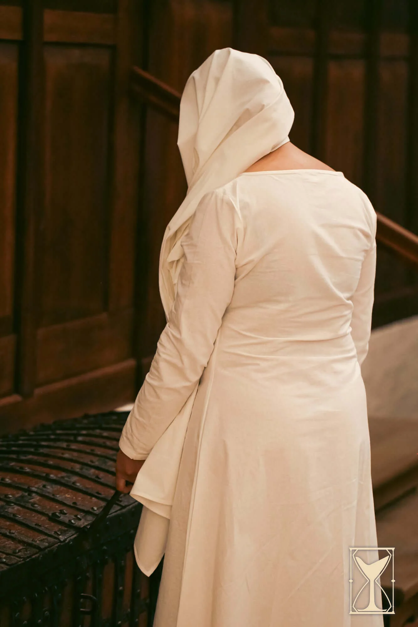 Rectangular Veil and Fillet - Cotton - Image 4