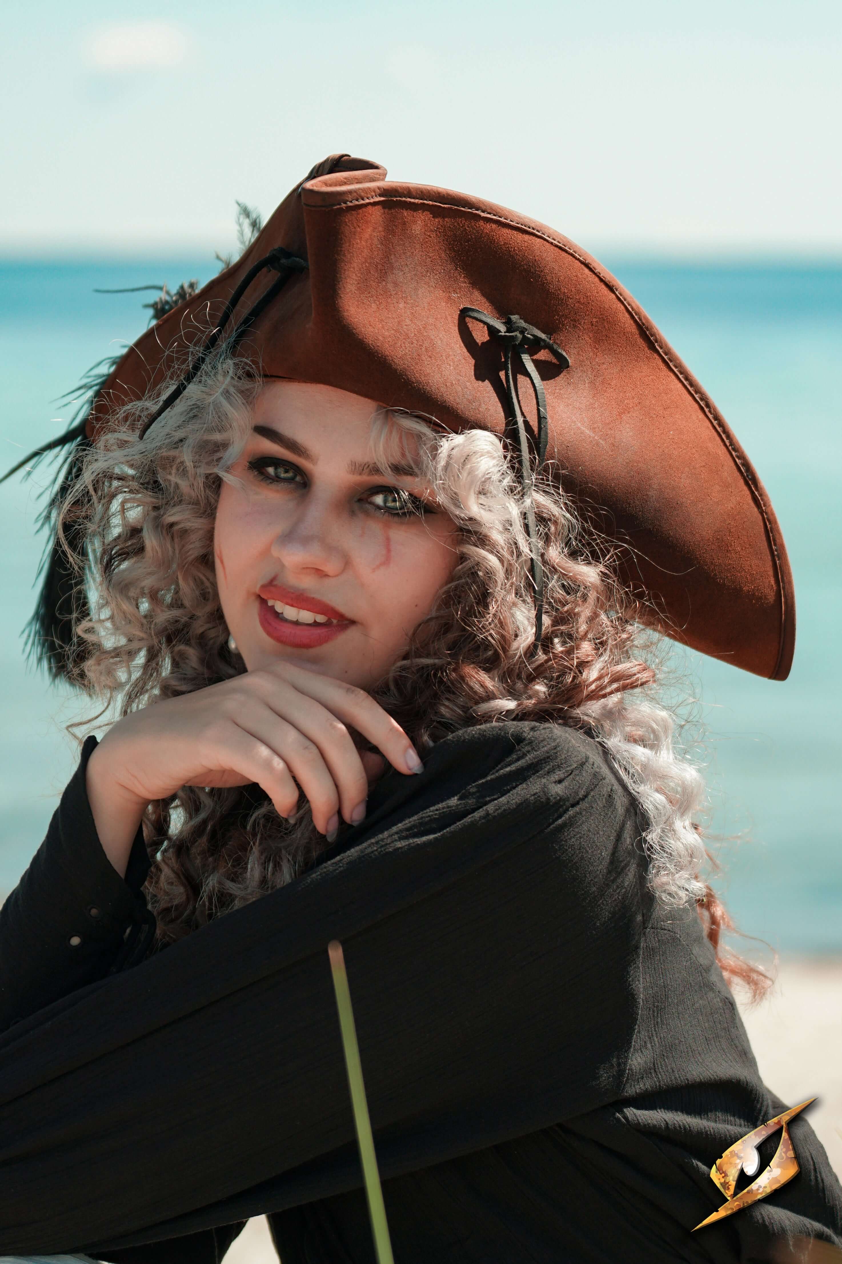Simple Leather Pirate Tricorn Hat - Image 23