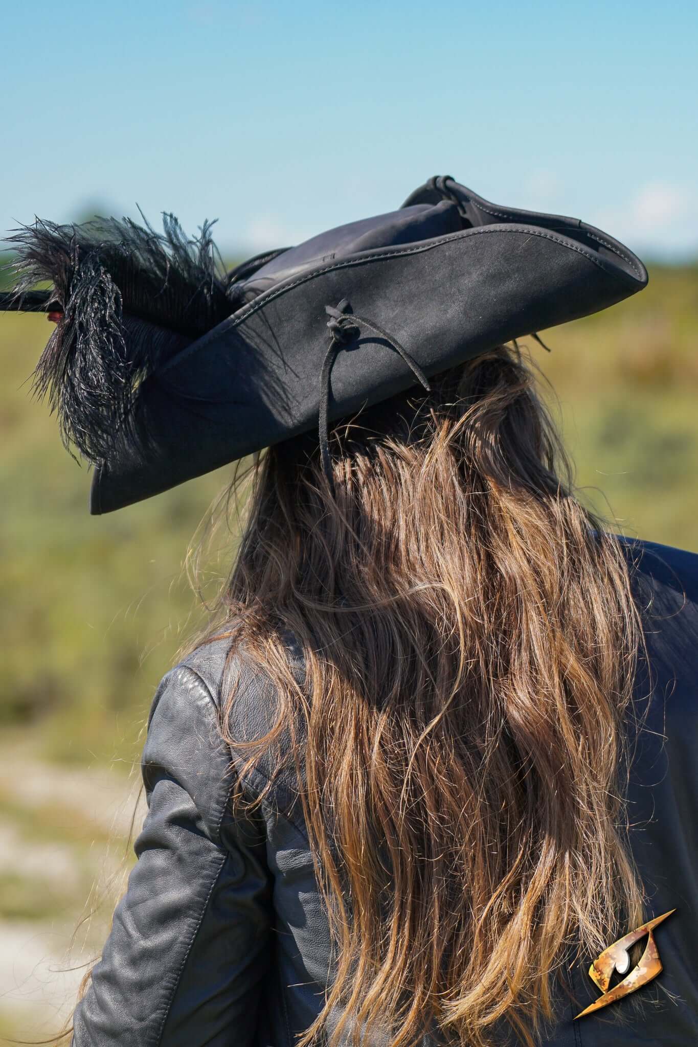 Simple Leather Pirate Tricorn Hat - Image 8