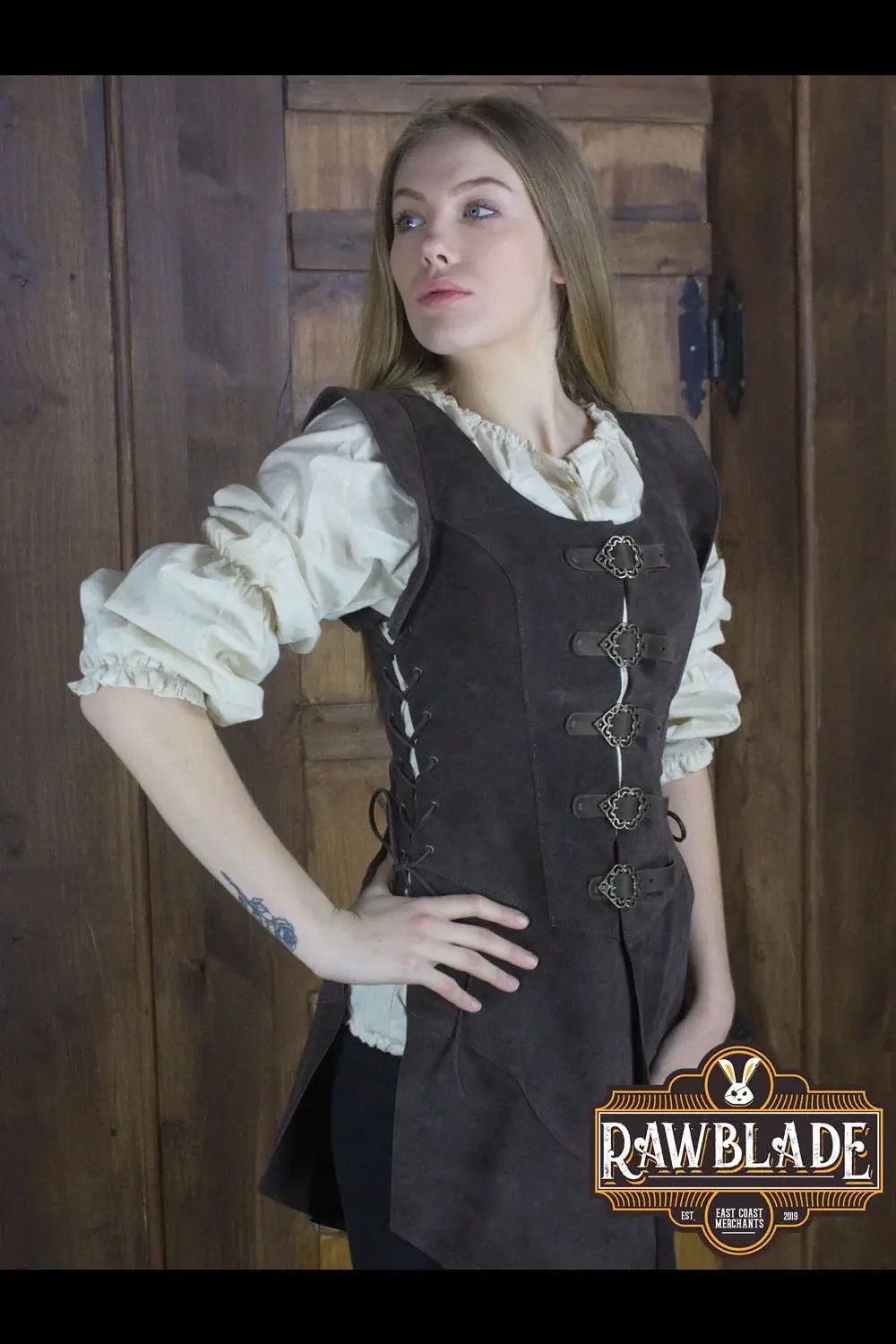 Julienne Leather Jerkin Long - Image 10
