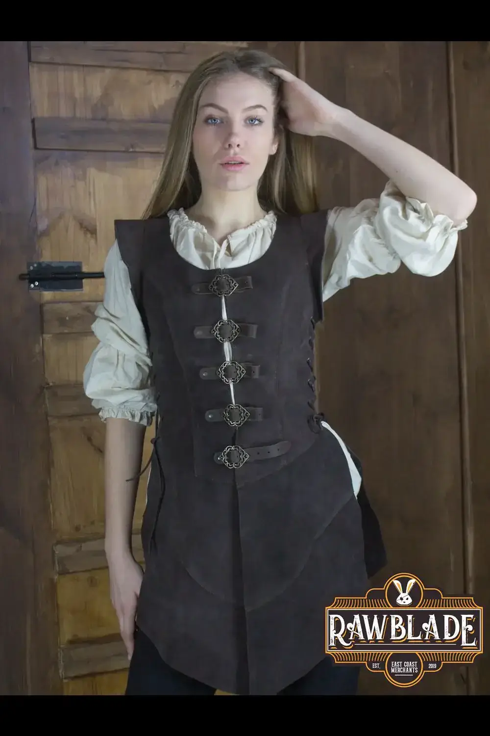 Julienne Leather Jerkin Long - Image 3