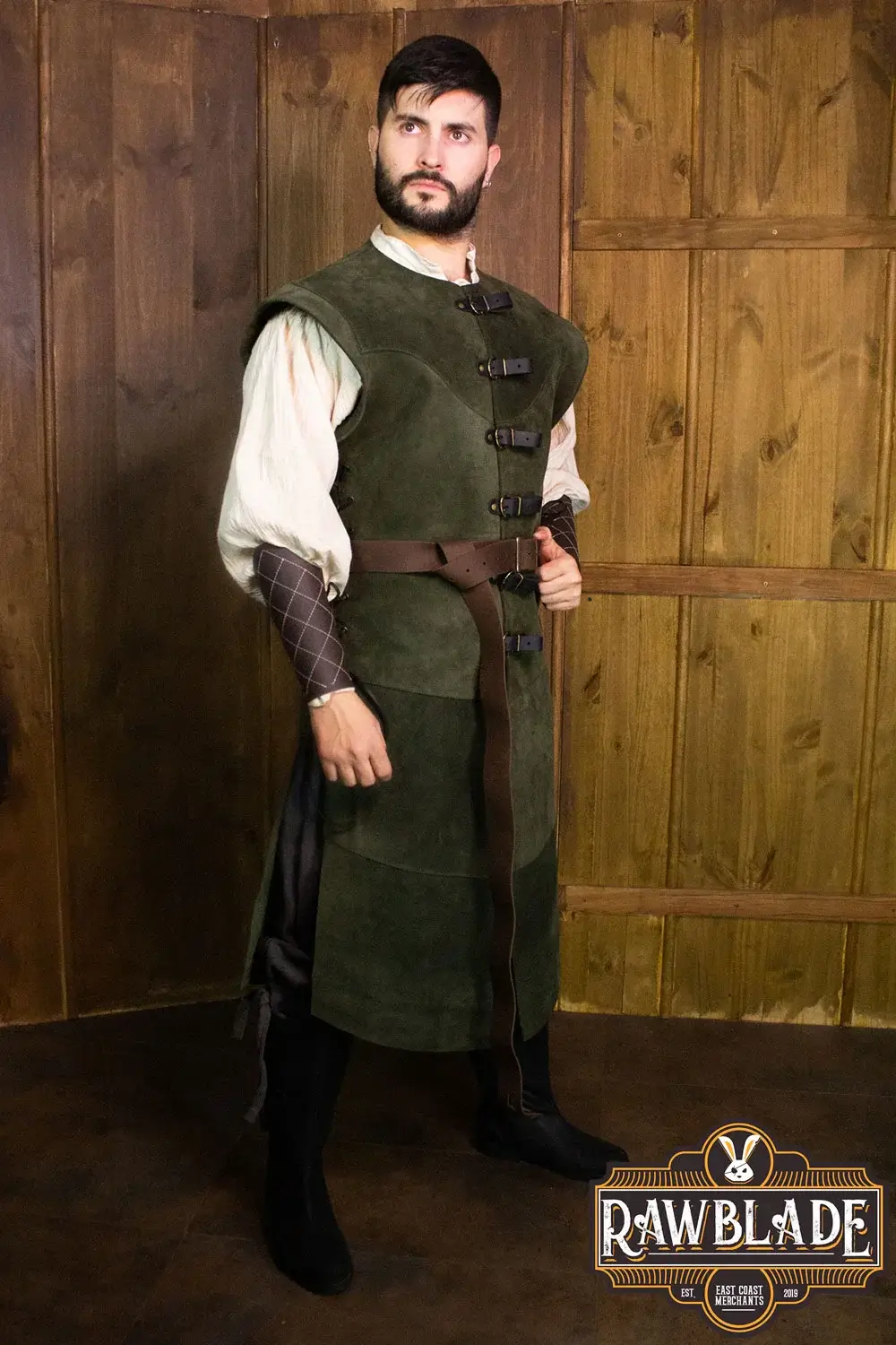 Jules Long Leather Jerkin - Image 14