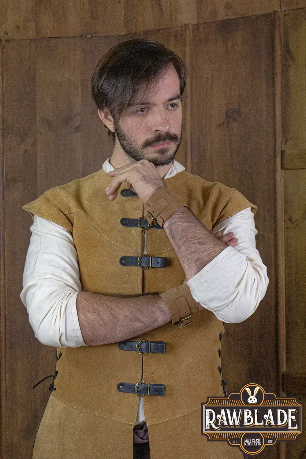 Jules Long Leather Jerkin - Image 15