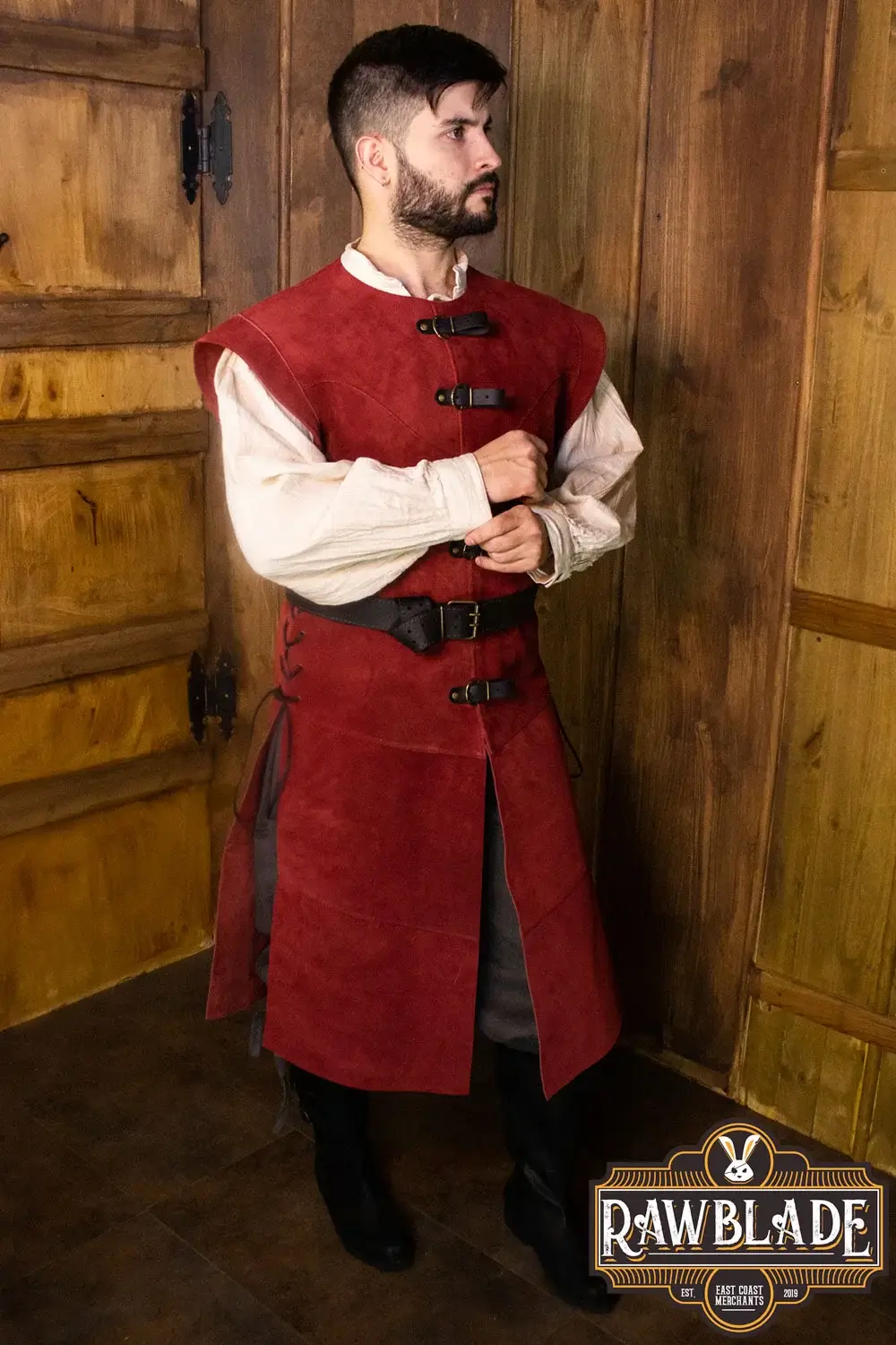 Jules Long Leather Jerkin - Image 24