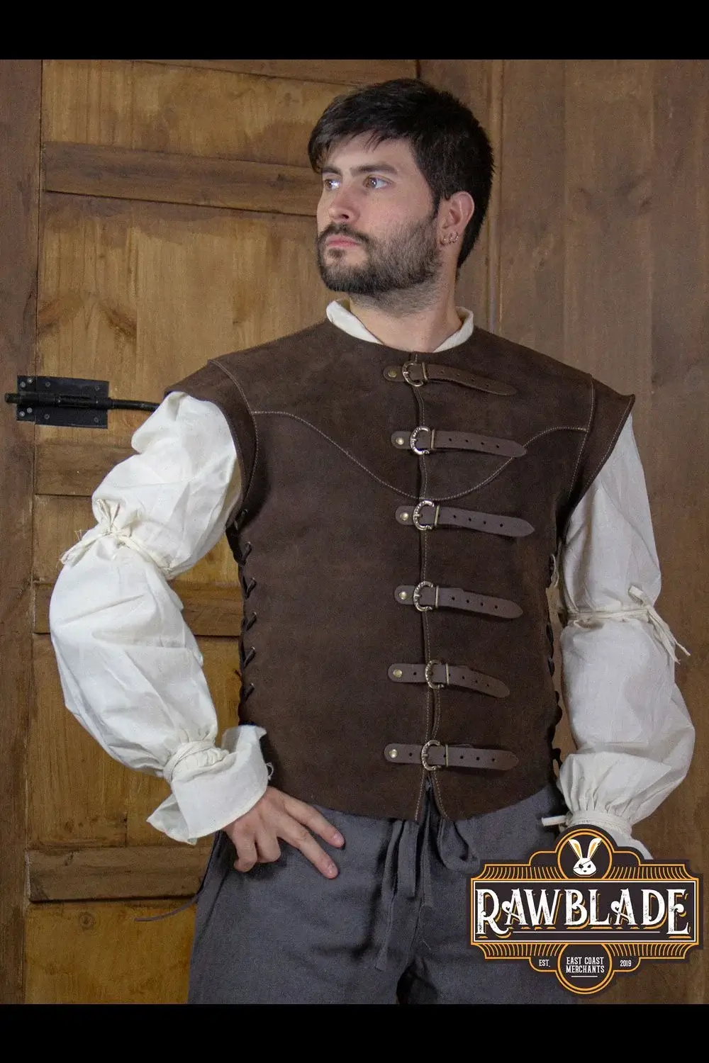 Jules Short Splitleather Jerkin - Image 14