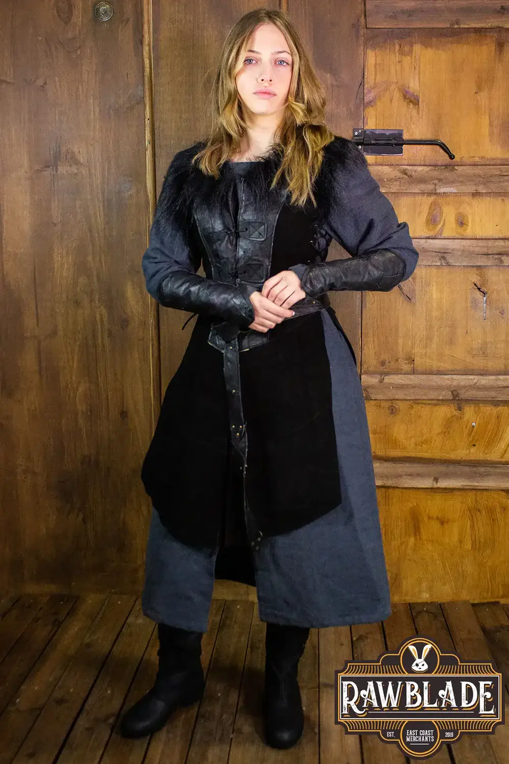 Raven Woman Leather Jerkin - Image 2